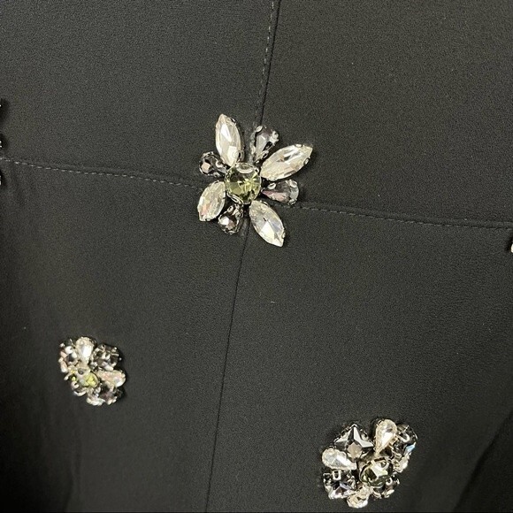 Wrong Side of Right Black Scuba Neoprene Crystal Embellished Fit & Flare Dress S - Picture 10 of 16